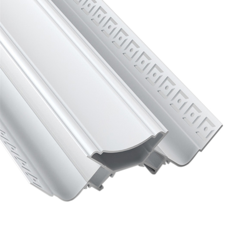 Drywall Mud Ceiling Double Sided White Crown Molding Corner Blocks For Lighting